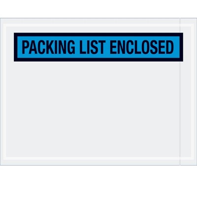 Box Partners "Packing List Enclosed" Envelopes 4 1/2" x 6" Blue 1000/Case PL488