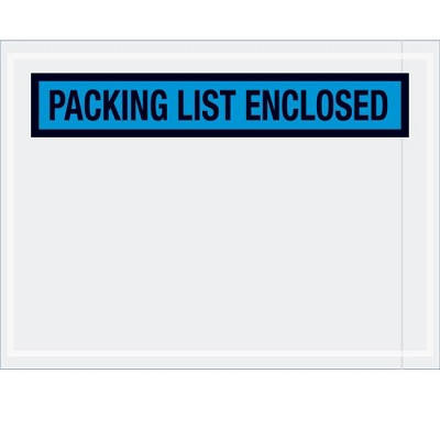 Box Partners "Packing List Enclosed" Envelopes 4 1/2" x 6" Blue 1000/Case PL488