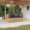 vidaXL Patio Furniture Set Patio Lounge Set with Cushions Solid Wood Teak - Dark Gray Corner Sofa (2 pcs) - 2 of 4