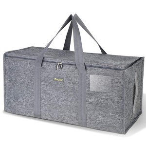 HOMLUX Extra Large Oxford Storage Tote Bag with Zipper, Washable &  Foldable - 1 of 4