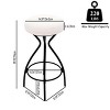 Syemin Dining Chairs Modern Backless Bar Stools Set of 2 Round Upholstered Counter Stools Velvet Dining Chairs, White, 14.56"*14.37"*29.92" - 2 of 4