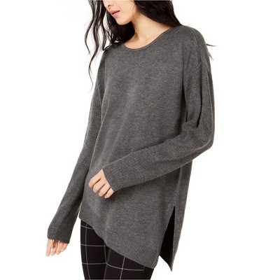 I.N.C International Concepts Womens Asymmetrical Tunic Sweater, Grey, Small