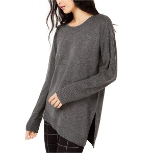 I.N.C International Concepts Womens Asymmetrical Tunic Sweater, Grey, Small - 1 of 1