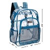 Wrangler 18.5" Clear Water Resistant Backpack for Girls and Boys - Durable Plastic See Thru Bag for Casual Use, Stadiums, Concerts, School - image 2 of 4