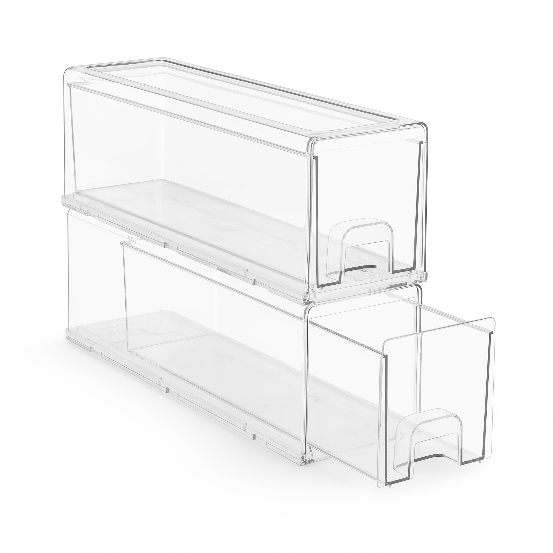 Sorbus Small Clear Plastic Stackable Drawers with Handles - Laundry, Office, Closet, Home, Bathroom, Organization and Storage