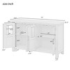 CuisinSmart 51'' Sideboard Buffet Cabinet with Adjustable Shelves&Metal Handles, Kitchen Pantry Cabinet with 4 Doors for Entryway Living Room - 2 of 4