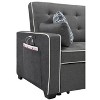 VYNXARIA 70" Modern Gray Fabric Sleeper Sofa with 2 USB Charging Ports and 4 Accent Pillows - 4 of 4