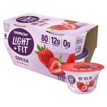 Light + Fit Nonfat Gluten-Free Strawberry Greek Yogurt - 4ct/5.3oz Cups