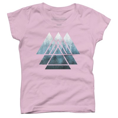 Girl's Design By Humans Misty Forest Sacred Geometry By Maryedenoa T-Shirt