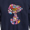 Boys' - Peanuts - Snoopy Silhouette Pattern Graphic Long Sleeve Fleece Sweatshirt - 2 of 4