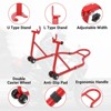 850 LBS Capacity Motorcycle Stand, Front and Rear Combo Motorcycle Lift Stand, Adjustable Rocker Shaft, for Most Sport, Cruiser, Dirt Bikes - 4 of 4