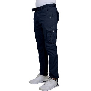 Galaxy By Harvic Men's Garment Dyed Cargo Pants With Belt - 1 of 4