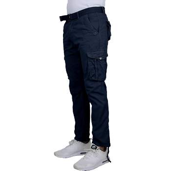 Galaxy By Harvic Men's Garment Dyed Cargo Pants With Belt