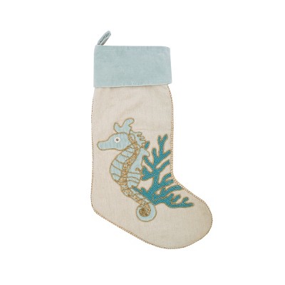 C&F Home Holiday Serenity Seahorse Stocking