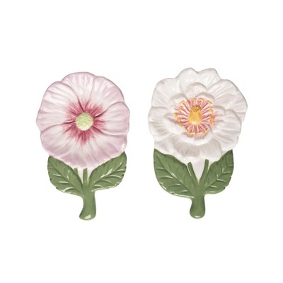 Transpac Ceramic Garden Party Spoon Resin t Set of 2 Home Decorations Spring