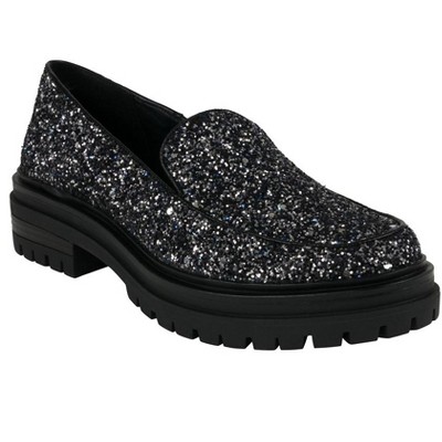 Women's store glitter loafers