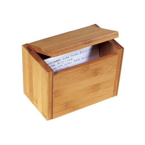 Lipper International Bamboo Recipe Box