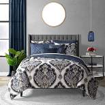 Danica Bed in a Bag Comforter Set Navy Blue Navy Blue/Off White - Lanwood Home