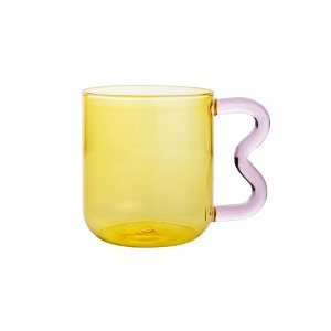 TOV Furniture Lottie Water Glass - Set of 4 in Amber and Pink - 1 of 4