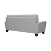 81" Kester Genuine Leather Square Arm Sofa Dove Gray - Armen Living: Comfort Cushion, Wood Frame, Foam Fill, 3-Seater - 4 of 4