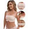INSPIRE CHIC Women's Lace Anti-Slip Strapless Wireless Padded Tube Push-Up Lightweight Soft Full Cup Bandeau Bras - 3 of 4