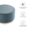 Modway Tilden Large 29 in. Round Performance Velvet Upholstered Ottoman - 4 of 4