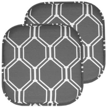 Memory Foam Chair Cushion - Great For Dining, Kitchen, And Desk Chairs -  Machine Washable Pad With Ties And Nonslip Back By Lavish Home (platinum) :  Target