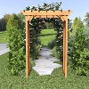 Gulches Set of 2 Brown Raised Planters Garden Beds, 22x8x6 - with Grid Design, Outdoor Wooden Planters and Plant Stand with Climbing Trellis - 4 of 4