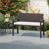 Tangkula 2-Person Patio Loveseat w/ Removable Seat Cushion Metal Frame Backrest - 2 of 4