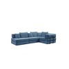118.2" Oversized Corduroy L-Shaped Sectional Sofa, 6 Pillows, Modular - 3 of 4