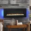 CLIHOME 48 inch Curved Front Wall Mounted Electric Fireplace with Remote and Multi Color Flame & Emberbed - 3 of 4