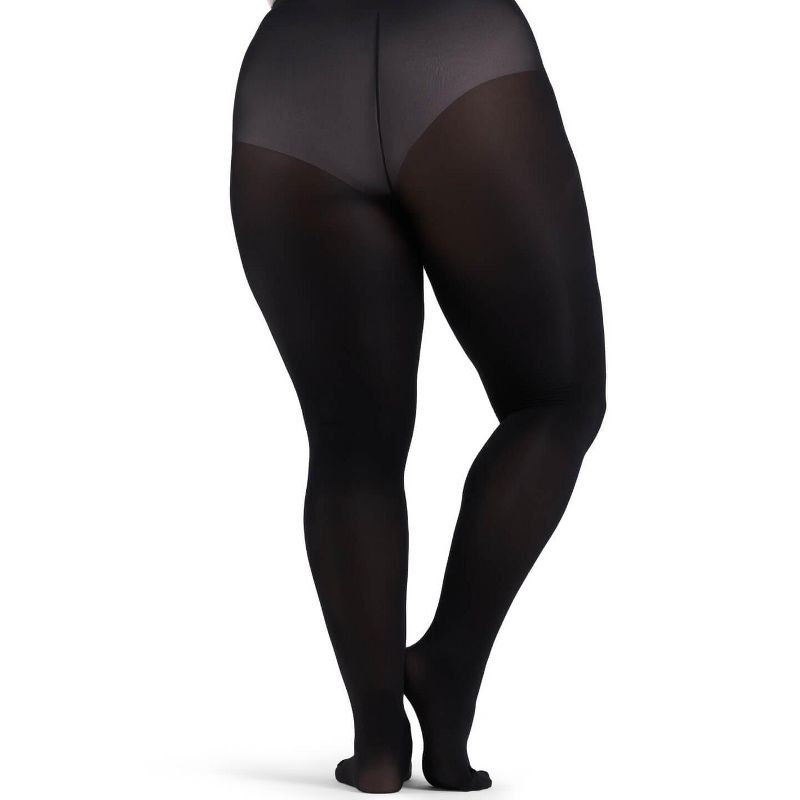 Capezio Women's Ultra Hold Plus Size Footed Tight, 2 of 4