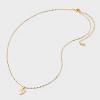 14K Gold Dipped Enamel "Y" Initial Pendant Necklace - A New Day™ Gold/White - 2 of 4