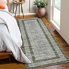 Washable Area Rugs Modern Bordered Low Pile Rugs for Living Room Contemporary Geometric Foldable Stain Resistant Carpet Neutral Rugs for Bedroom - 3 of 4