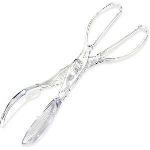 Chef Craft Heavy Duty Plastic Scissor Design Salad Serving Tongs - 1 of 4