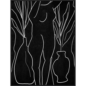 32" x 42" Summer Portrait I Woman and Vases by Melissa Wang Framed Canvas Wall Art Print - Amanti Art: Modern Lithograph, Polystyrene Frame - 1 of 4