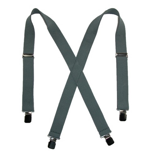 Ctm Men's Terry Casual Elastic Clip-end 1 1/2 Inch Suspenders, Medium ...