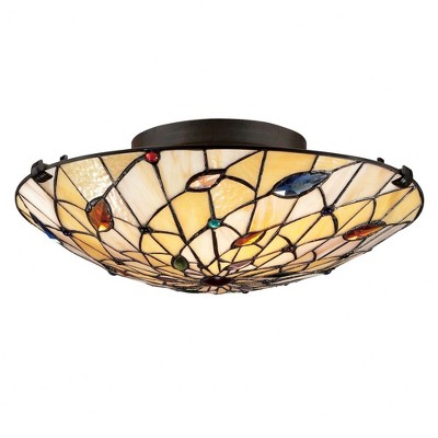 Quoizel Lighting Graham 2 - Light Semi-Flush Mount in  Vintage Bronze