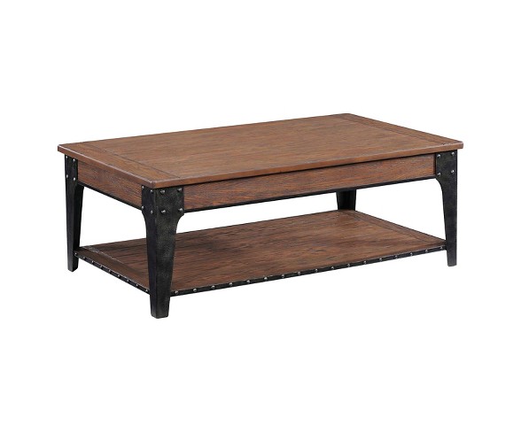 Lakehurst Wood Rectangular Cocktail Table with Lift Top and Casters Natural Oak - Magnussen Home
