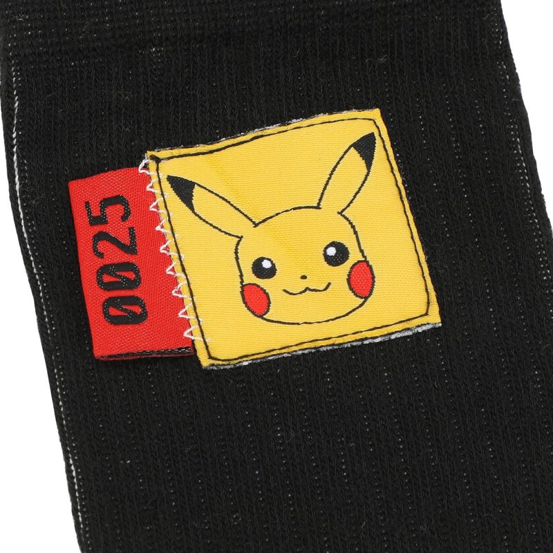 Pokemon Pikachu Woven Label Men's Athletic Crew Socks, 4 of 7