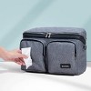 Racxily Universal Stroller Organizer Super Large Capacity, 2-in-1 Baby Stroller Organizer Insulated Cup Holder Inside, 10 Pocket, Gray - 4 of 4