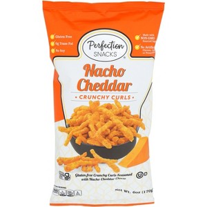 Perfection Snacks Nacho Cheddar Crunchy Curls - Case of 6 - 6 oz - 1 of 1