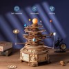 ROBOTIME 316 Pieces 3D Wooden Puzzle Orrery Solar System Model Kit, Multicolored, 13"*12.6"*13.8" - 3 of 4