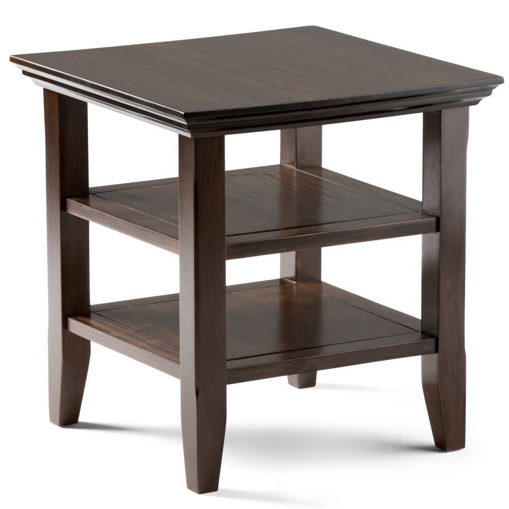 Photos - Coffee Table 19" Normandy End Table Brunette Brown - WyndenHall