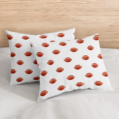 Sweet Jojo Designs Boy Full/Queen Comforter Bedding Set Football Green Brown and Red 3pc — фото 4