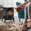 HOMCOM 22" Electric Infrared Fireplace Stove, Freestanding Fireplace Heater w/ Realistic Flame and 3 Side View, Adjustable Temperature, 1500W - 3 of 4