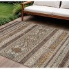 Chocolate And Gray Southwestern Washable Indoor Outdoor Area Rug - 2 of 4