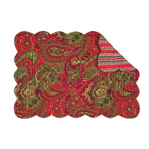 C&F Home Gloria Cotton Quilted Rectangular Reversible Placemat Set of 6 - 1 of 3
