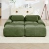 Oversized Corduroy Modular L/U-Shaped Cloud Sectional Sofa with Ottomans, Free combination, Pet-Friendly, No Assembly Required - 4 of 4