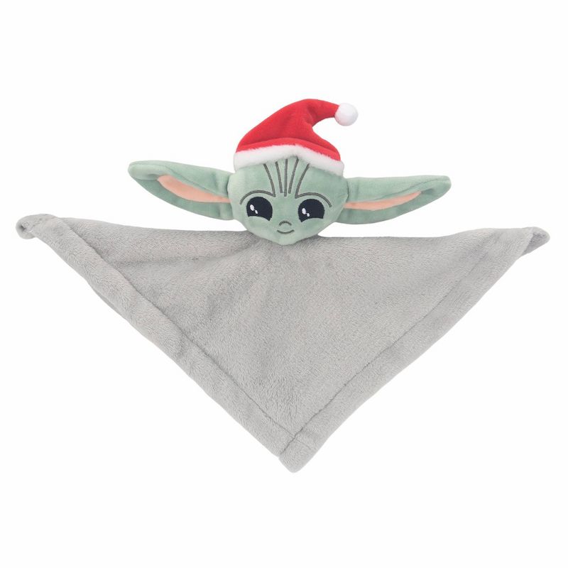 Lambs &#38; Ivy Star Wars Baby Yoda Holiday/Christmas Security Blanket - Lovey &#38; Door Pillow Gift Set - 2pc, 4 of 10